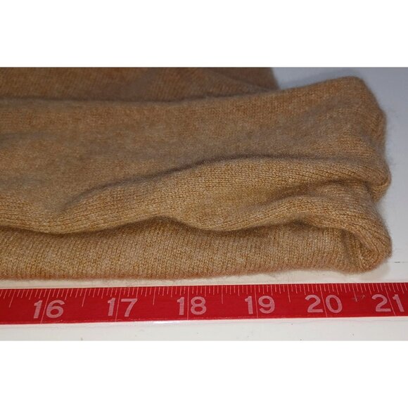 J Crew 100% Cashmere V Neck Boyfriend Sweater Women XXS Camel Tan Preppy Capsule - Picture 5 of 7